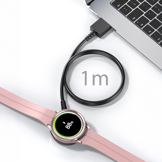 Punjac za Samsung Galaxy watch 7, 6, 5, 4, 3, Active 1, 2 Classic, FE, Ultra, USB crni