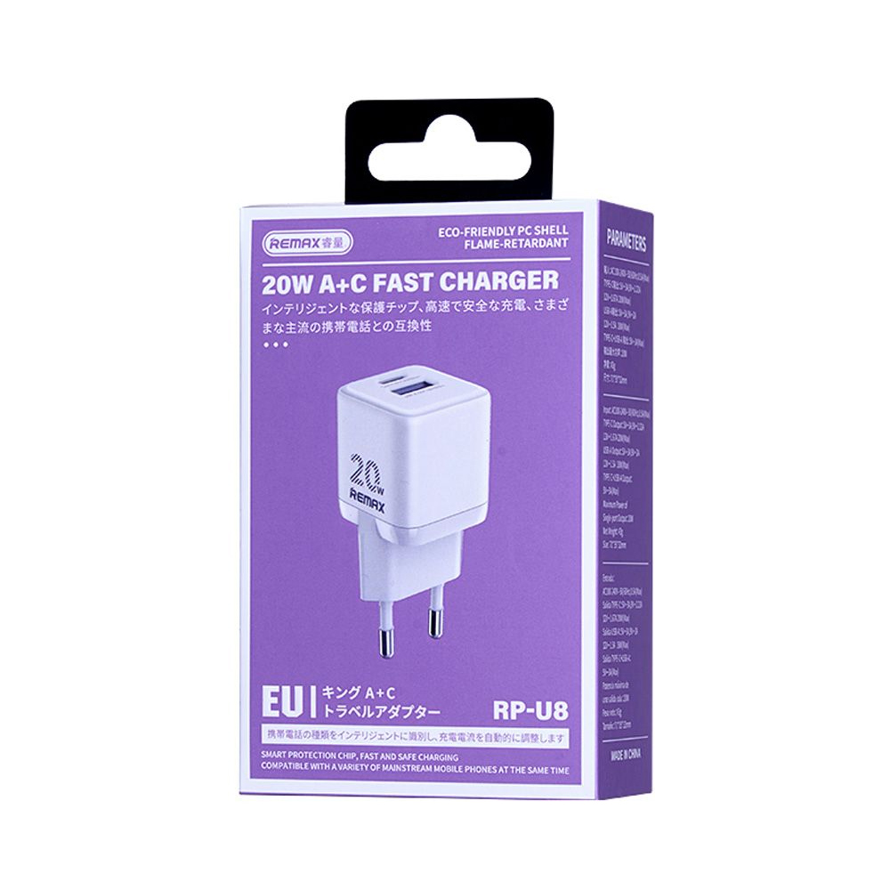 Kucni punjac REMAX RP-U8 20W Type C beli