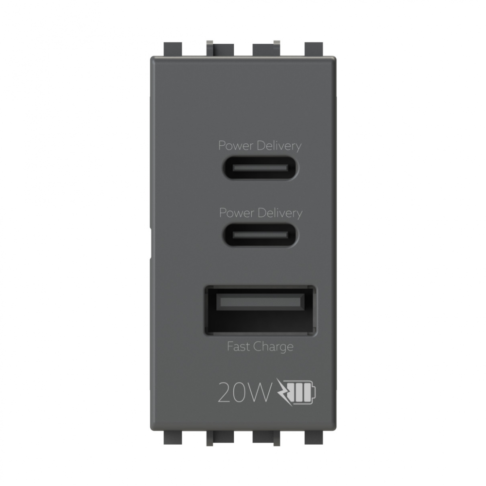 Uticnica USB CCA 20W Vimar Arke crna 4BUSB20WCCA.V19