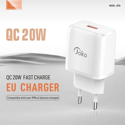 Kucni punjac KONFULON JK90 + DC65 PD20W sa kablom USB na Type C beli