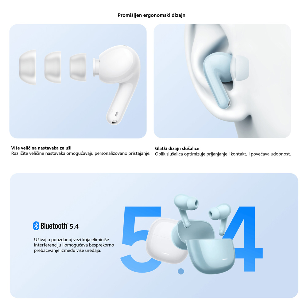 Bluetooth slusalice Xiaomi Redmi Buds 8 lite bele