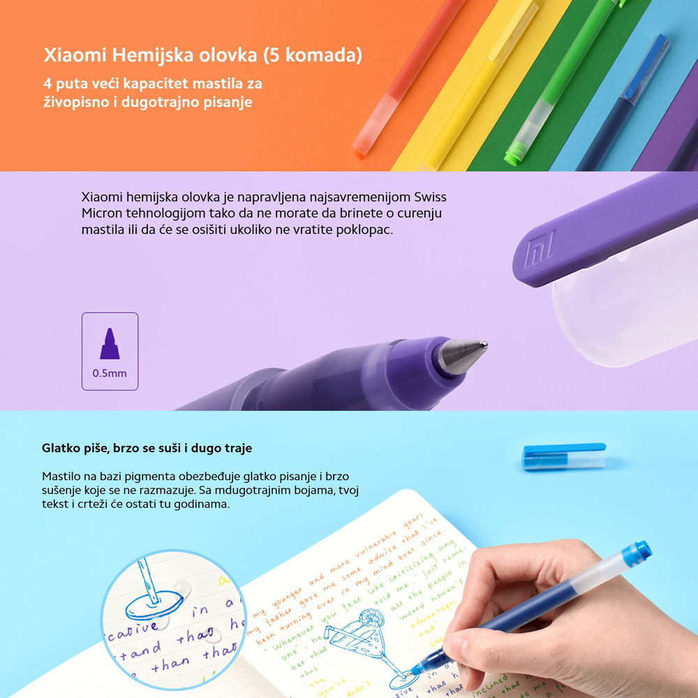Xiaomi gel pen (5kom)