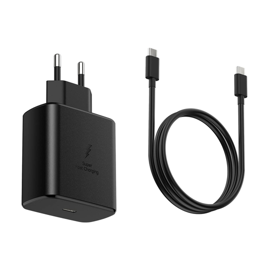 Kucni punjac PD Fast charger 45W za Samsung sa PD Type C kablom CE crni