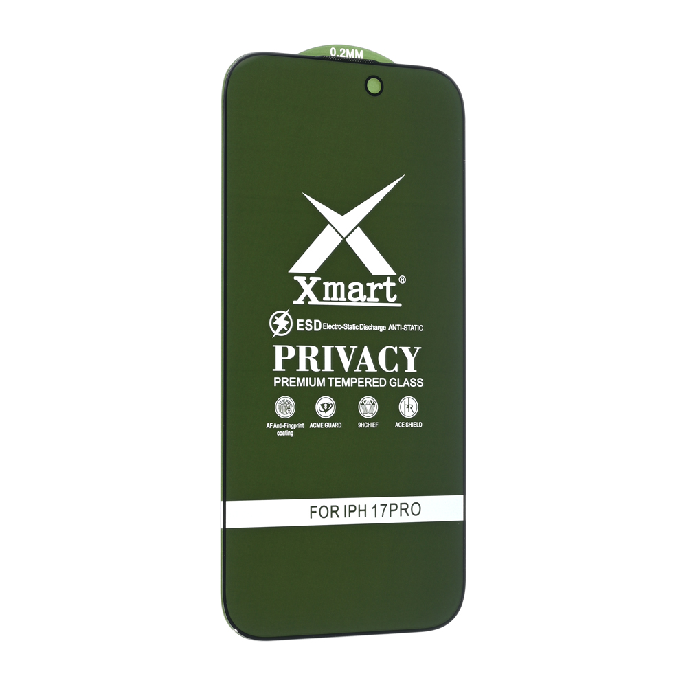 Zastitno staklo Tempered glass X mart 9D Privacy za iPhone 17 Pro 6.3