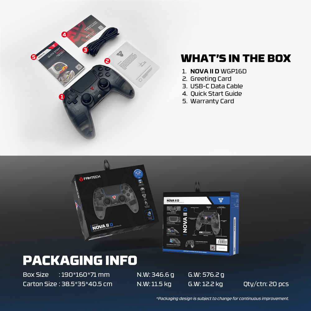 Joypad wireless Fantech WGP16D Nova II D crni