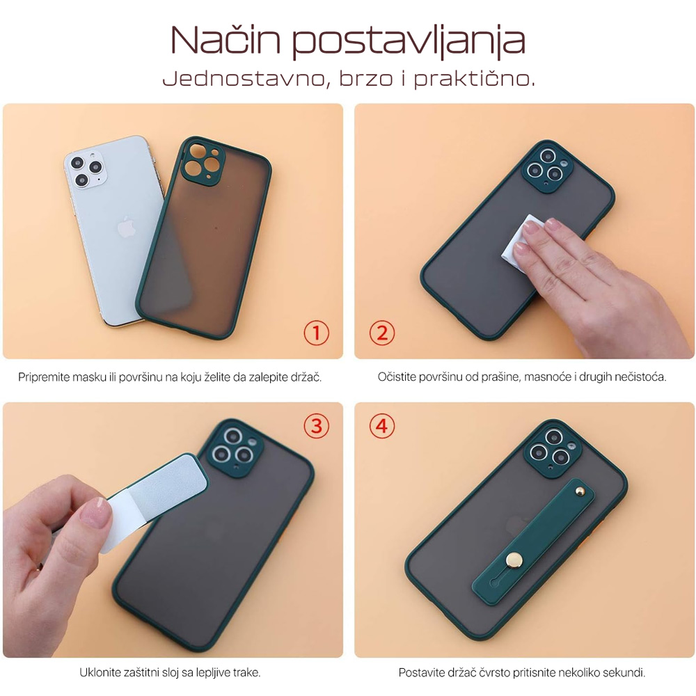 Traka za telefon zelena