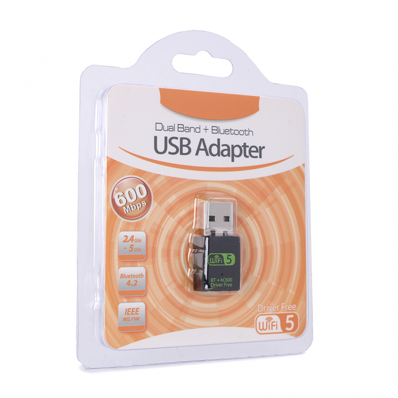 Wireless dual band 2.4GHz 5GHz 600Mb Bluetooth 4.2 adapter JWD-71