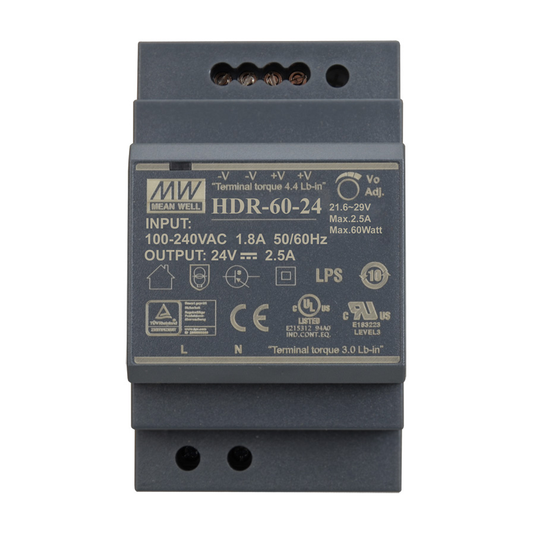 Napajanje za DIN sinu HDR-60-24, 60W, 2.5A/24VDC