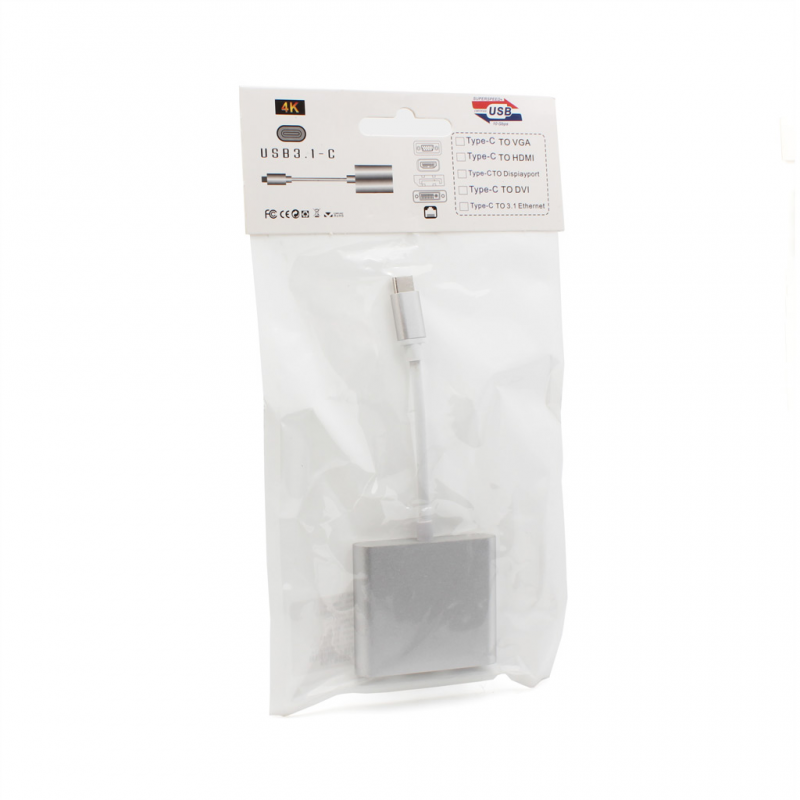 Adapter TYPE C+HDMI+USB3.0 na TYPE C JWD-T5