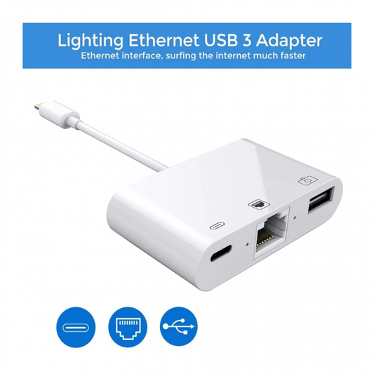 Lightning na Gb LAN 3u1 kamera adapter