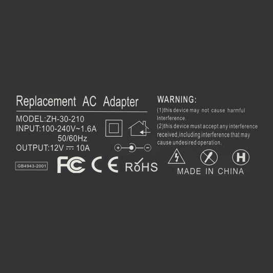 Strujni adapter 12V 10A (5.5*2.5) crni