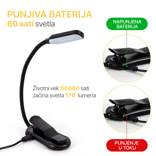 Led lampa EL01 bela