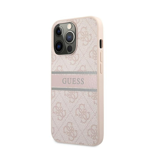 Torbica Guess Stripe za iPhone 13 Pro 6.1 roze (GUHCP13L4GDPI)