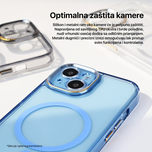 Torbica Magsafe Camera Color za iPhone 12 6.1 svetlo plava