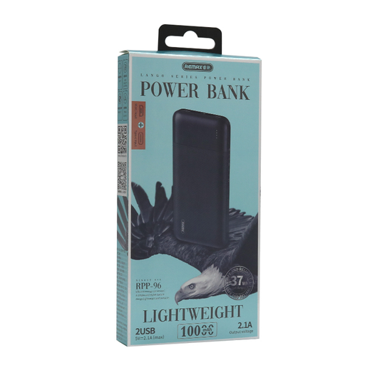 Power bank prenosiva baterija REMAX Lango RPP-96 2USB 10000mAh crna