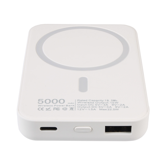 Power bank prenosiva baterija Magsafe PD 5000 mAh bela