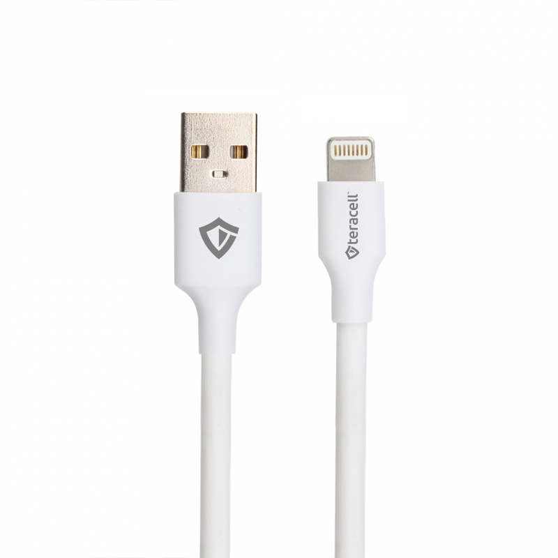 Kucni punjac Teracell Evolution TC-04, QC PD, USB-PD 18W+18W, 36W (total) sa lightning kablom beli CE