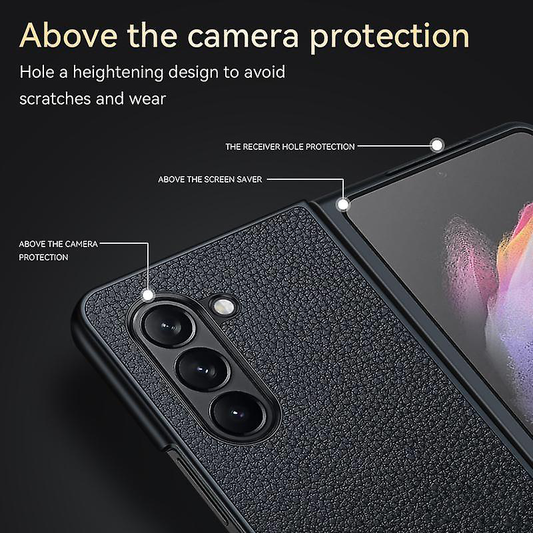 Torbica Leather Fold za Samsung F946B Galaxy Z Fold 5 5G krem