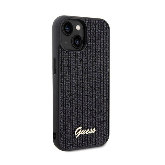 Torbica Guess Hc PU Disco Script Metal za iPhone 15 6.1 (GUHCP15SPMSDGSK)