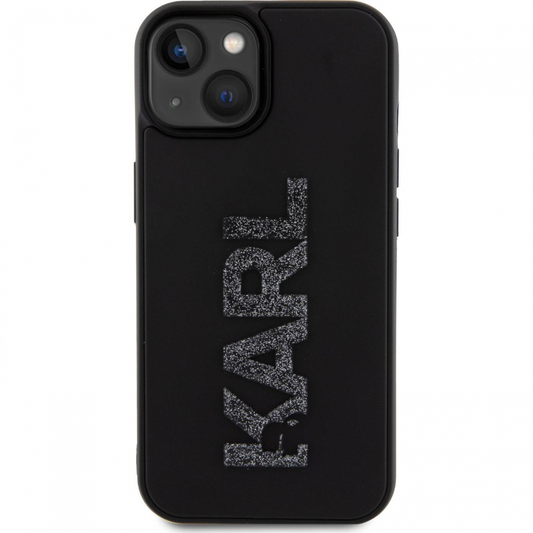 Torbica Karl Lagerfeld Hc 3D Logo Glitter za iPhone 15 6.1 crna (KLHCP15S3DMBKCK)