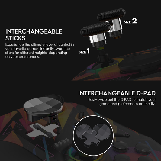 Joypad wireless Fantech WGP15 EOS PRO multiplatform RGB rainbow