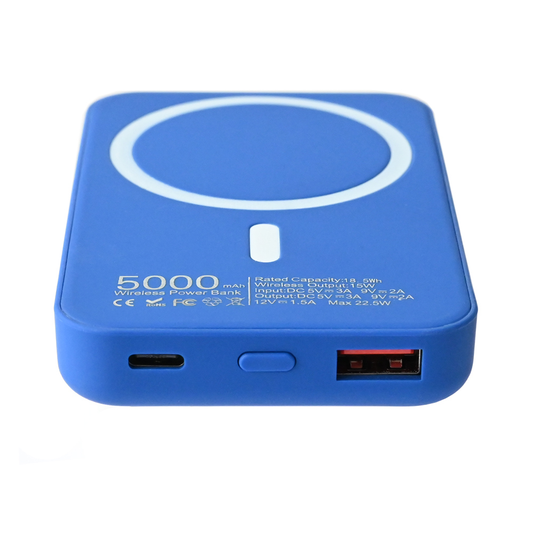 Power bank prenosiva baterija Magsafe PD 5000 mAh plava
