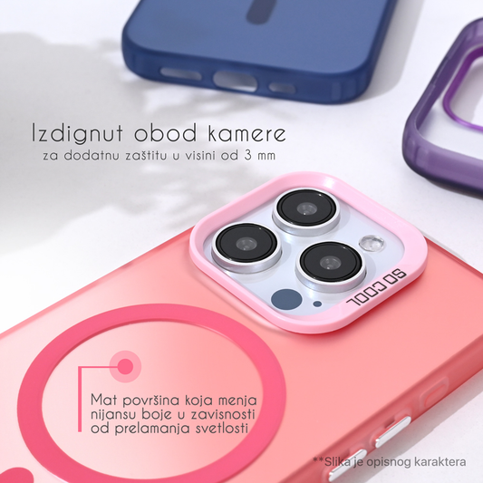 Torbica Magsafe Clear za iPhone 15 6.1 ljubicasta