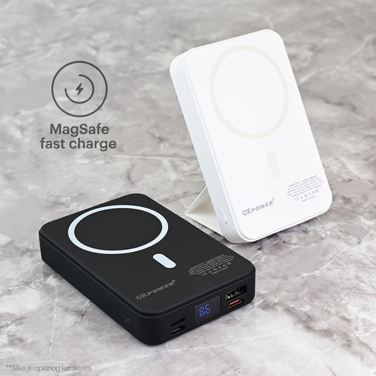 Power bank prenosiva baterija Magsafe Oxpower PD W101 10000mAh crna