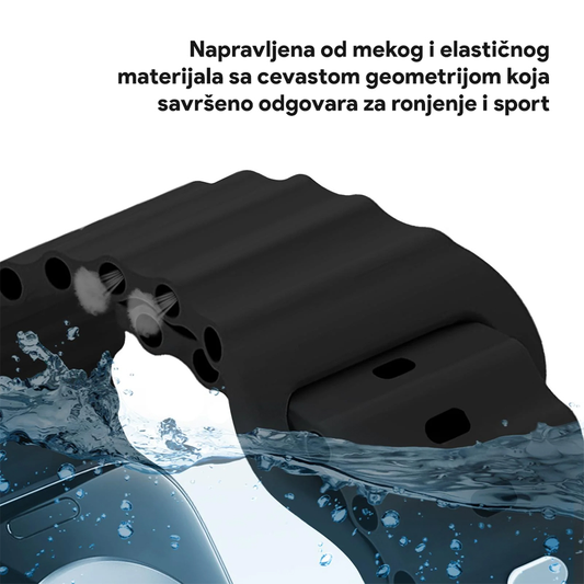 Narukvica Moye Smart Watch Ocean Strap 44/45/49mm Black/Yellow