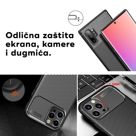 Torbica Defender Carbon za Xiaomi Redmi Note 14 Pro 5G (EU) crna