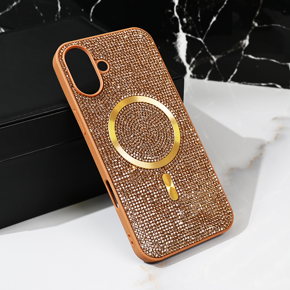Torbica Magsafe Glam za iPhone 16 Plus 6.7 zlatna