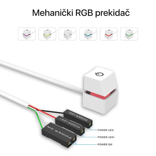 Naponski Power ON/OFF prekidac JWD beli