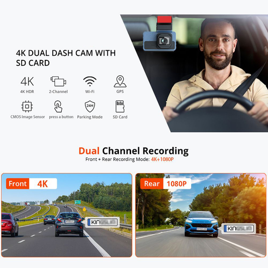 Kamera za Auto DashCam Pro JWD 4K crna