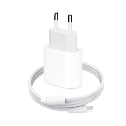 Kucni punjac PD Fast charger 35W za iPhone 15-16 sa PD Type C kablom CE beli