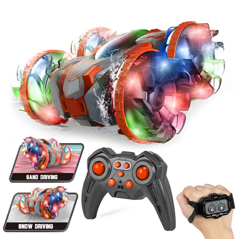 RC amfibijsko vozilo na daljinsko upravljanje JWD C086 2.4Gh 6 kanala RGB narandzasto