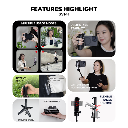 Selfie stick Fantech SS141 selfi stap crni