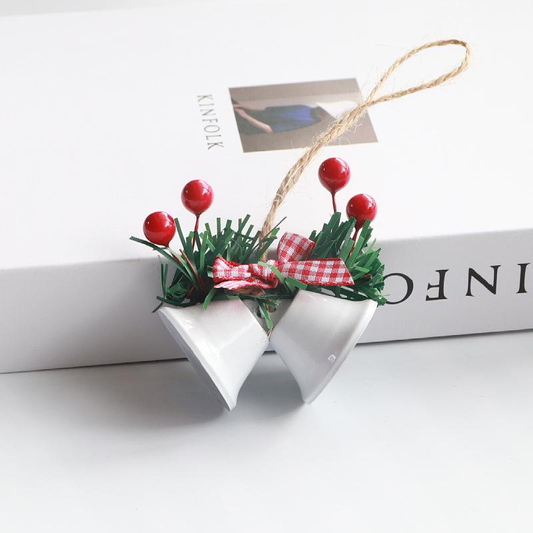 Novogodisnji ukras za jelku zvoncici EL beli