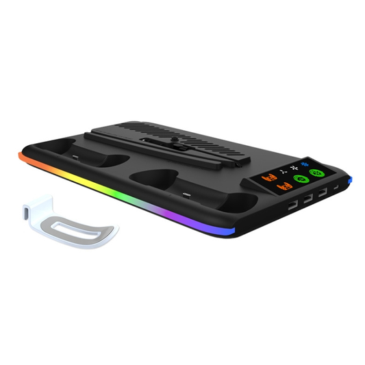 HA8008 EL RGB multifunkcionalni punjac i cooler za PS5 konzolu crni