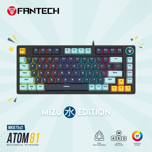 Tastatura Mehanicka Gaming Fantech MK875 RGB Atom 81 Navy (rosie switch)