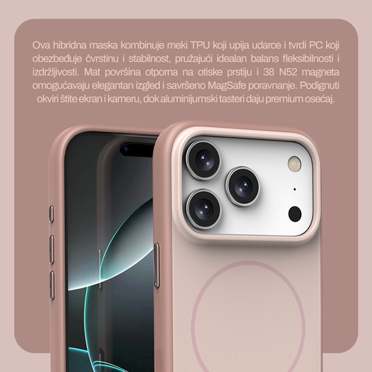 Torbica Magsafe Matte Line za iPhone 17 Pro 6.3 braon