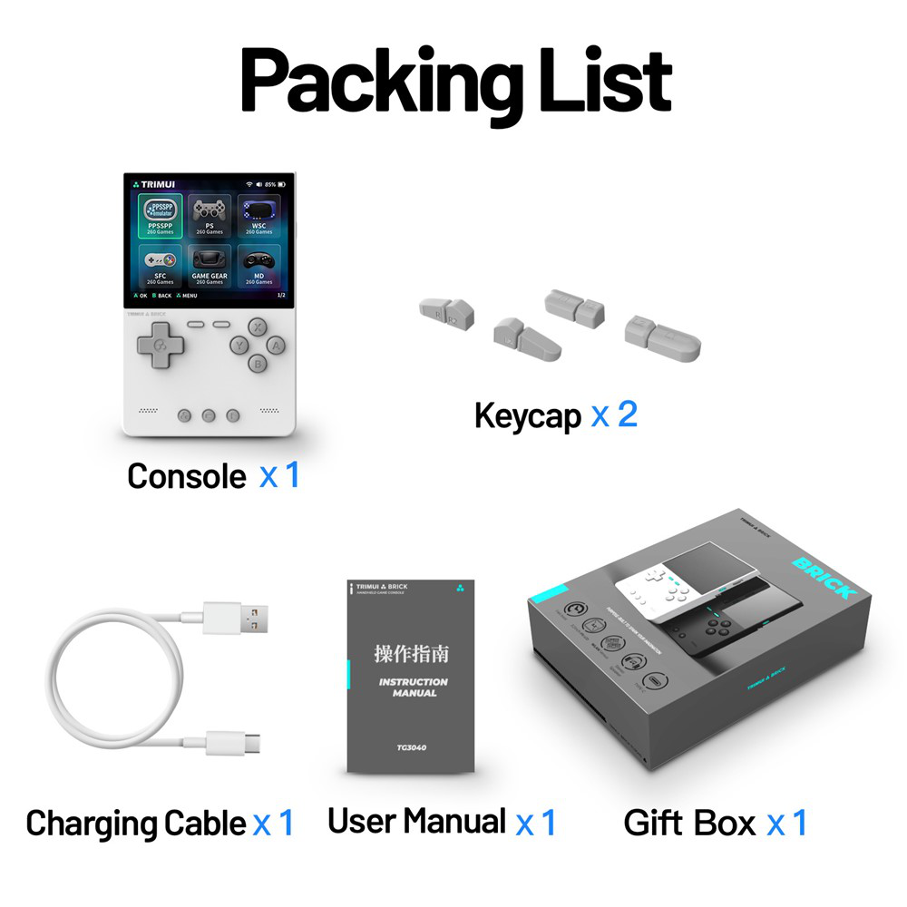 Konzola za igranje TrimUI Brick 64GB bela