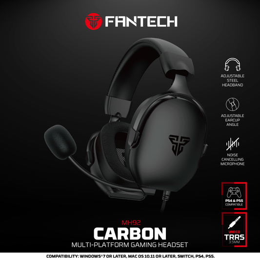 Slusalice Gaming Fantech MH92 Carbon crne