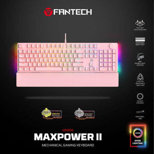 Tastatura Mehanicka Gaming Fantech MK894 RGB Maxpower II sakura (yellow zest switch)