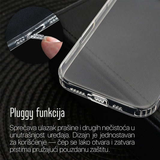 Torbica silikonska Ultra Thin with pluggy za Samsung S946B Galaxy S26 Plus transparent