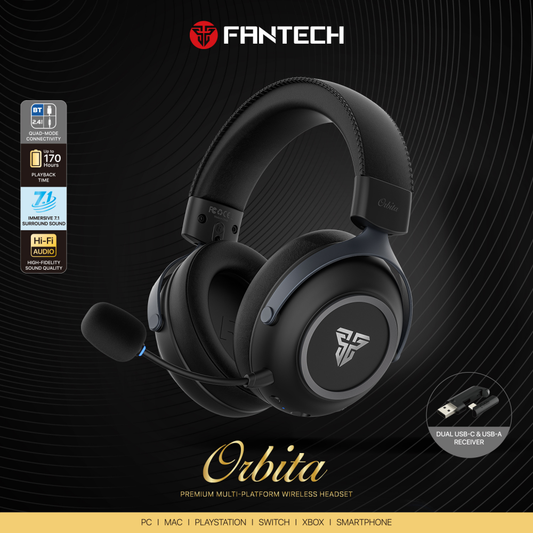 Bluetooth slusalice Fantech WHG07 Orbita crne
