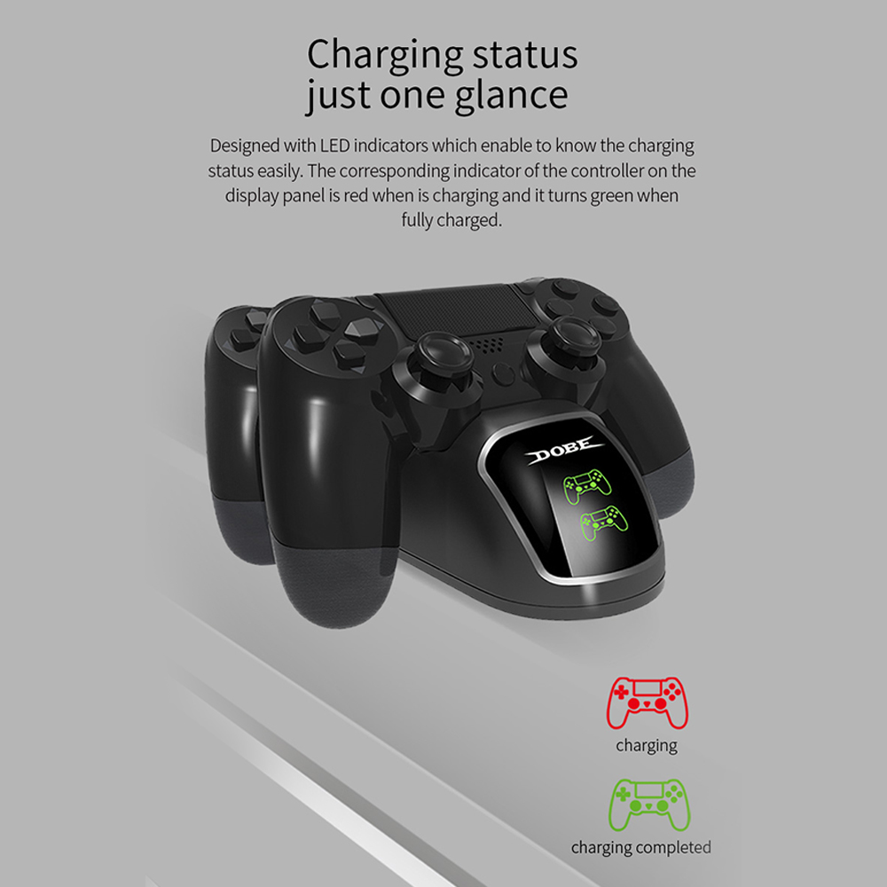 DOBE TP4-889 Punjac za PS4 kontrolere dual crni