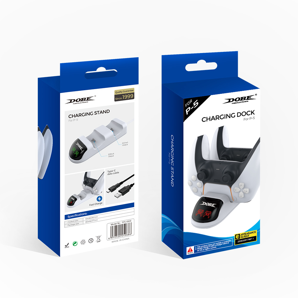 DOBE TP5-0506 Punjac za PS5 kontrolere dual beli