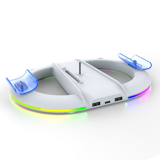 iPega PG-P5S045H vertikalni multifunkcionalni stalak za PS5 slim/PRO RGB beli