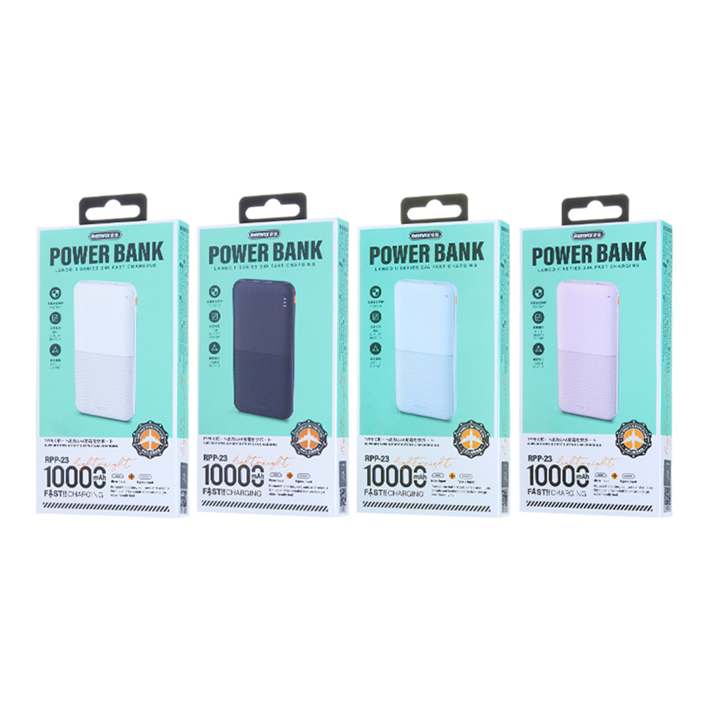 Power bank prenosiva baterija REMAX Lango II Series RPP-23 2.4A 10000mAh ljubicasti