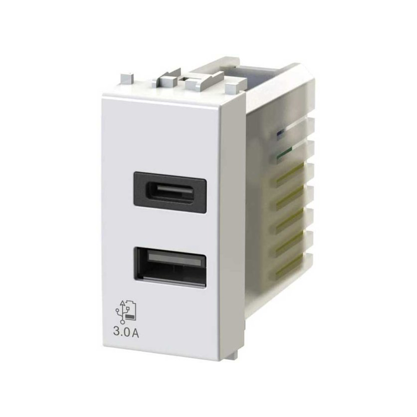 Uticnica USB CA 20W Vimar Plana bela 4B.V14.USB.30